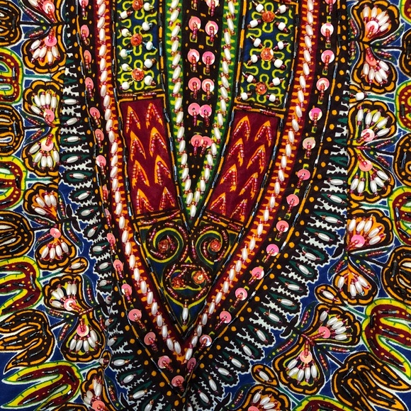 Linen Beaded Dress - Picture 2 of 4